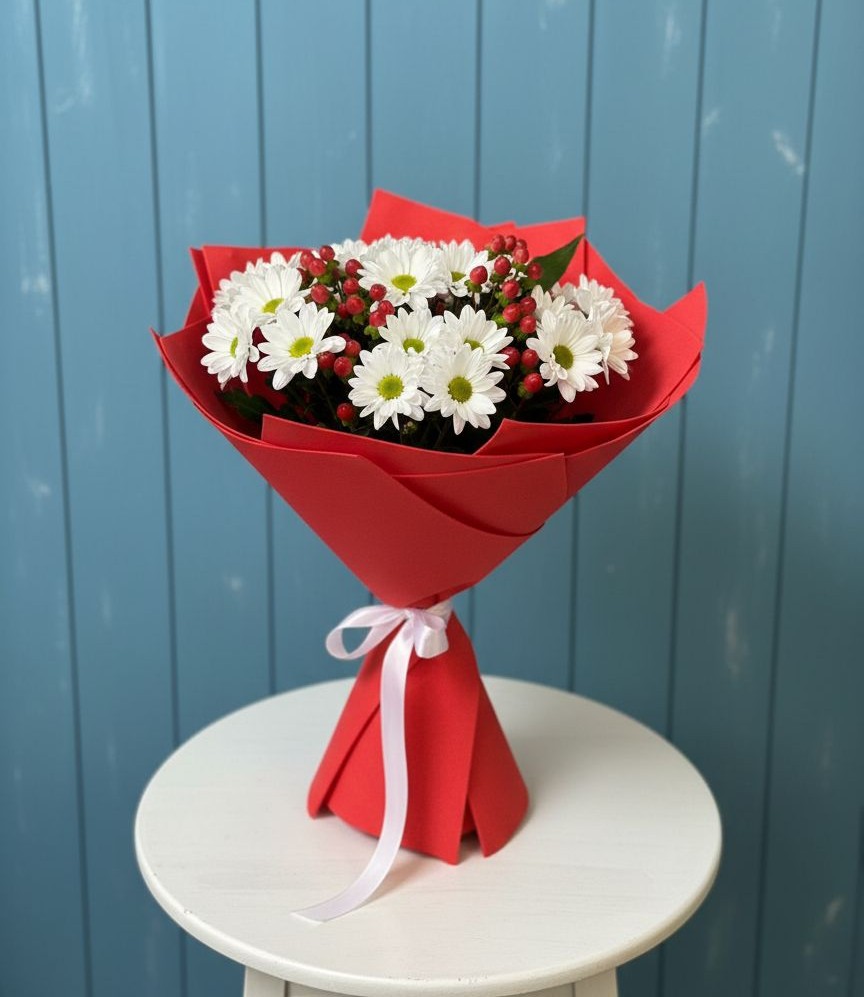 Букет цветов из: Хризантемы в Левково