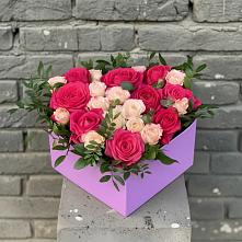 Цветочная композиция из Розы в коробке в Левково