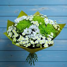 Букет цветов из:  Хризантемы #REPLACE_PRED# Левково