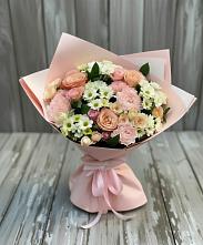 Букет цветов из:  Гвоздики, Розы и Хризантемы в Левково