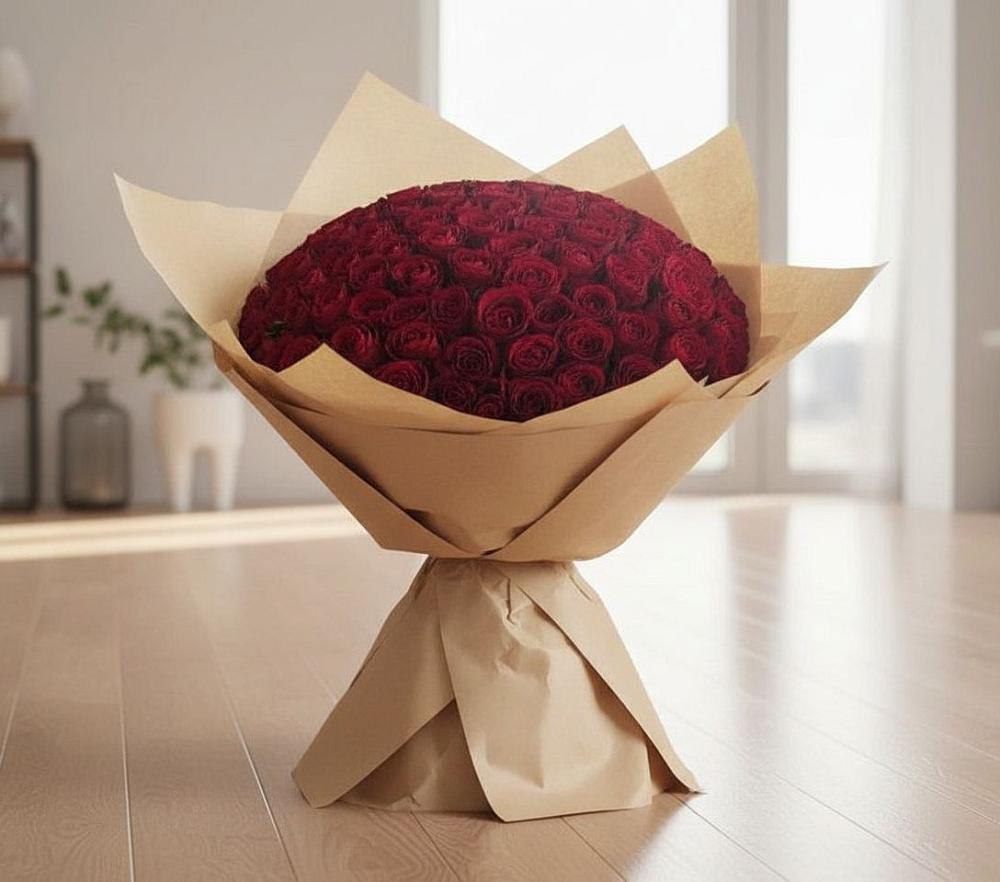 Букет 101 Красная роза в Левково