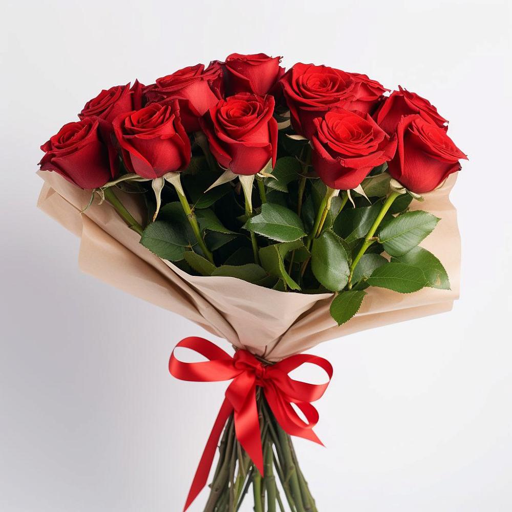 Букет 11 Красных роз Эдлесс Лав в Левково