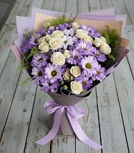 Букет цветов из:  Хризантемы и Розы в Левково